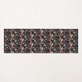 Tapis De Yoga Chat éffrayant avec des crânes (Devant (Horizontal))