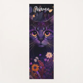 Tapis De Yoga Chat Floral Violet Yoga Mat (Devant)