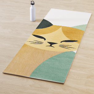 Tapis De Yoga Chat géométrique minimaliste scandinave moderne