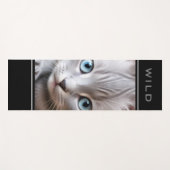 Tapis De Yoga Chat gris sauvage - Yoga Mat (Devant (Horizontal))