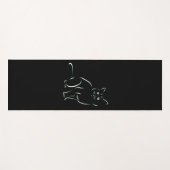 Tapis De Yoga Chat Kitty Blanc (Devant (Horizontal))