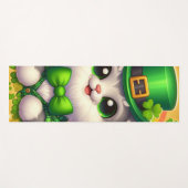 Tapis De Yoga Chat mignon/chaton Saint Patrick's Day (Devant (Horizontal))