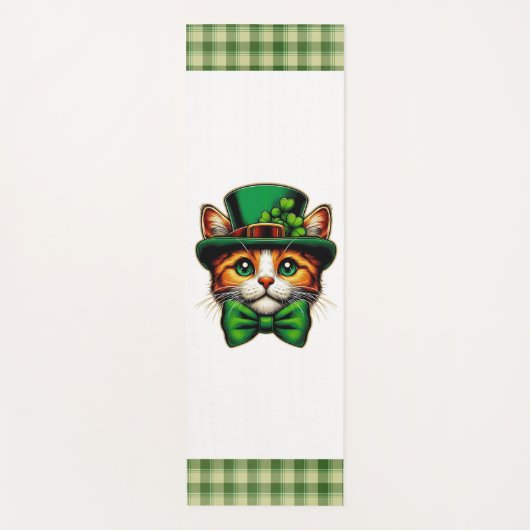 Tapis De Yoga Chat mignon/chaton Saint Patrick's Day (Devant)