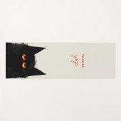 Tapis De Yoga Chat noir grumeux (Devant (Horizontal))