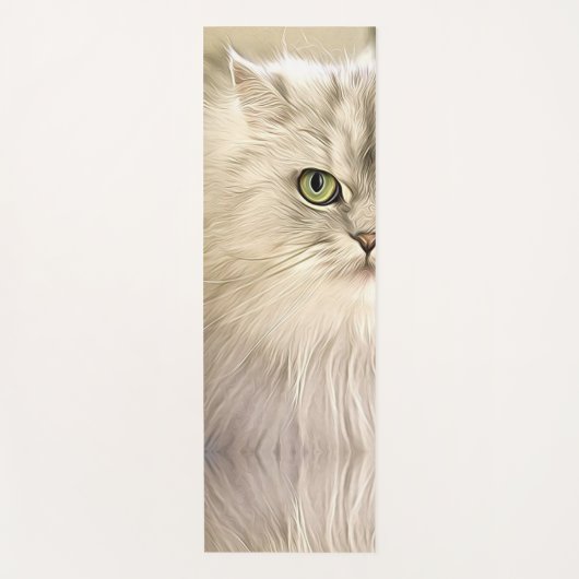 Tapis De Yoga Chat Perse Oeil Vert (Devant)