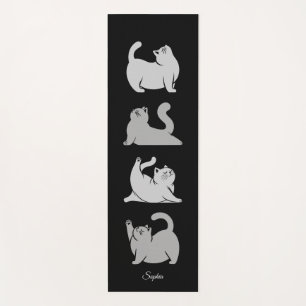 Tapis De Yoga Chat Personnalisé Yoga Mat, Nom Personnalisé Gym M