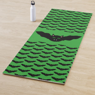 Tapis De Yoga Chat Vampire face chauve Halloween Yoga Mat