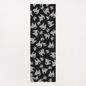 Tapis De Yoga Chat Yoga Mats - noir et blanc (Devant)