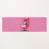 Tapis De Yoga Chats atomiques Colliers Diamants Chaise rose Blac (Devant (Horizontal))