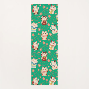 Tapis De Yoga Chats chanceux Maneki Neko