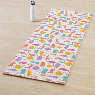 Tapis De Yoga Chats colorés Cute Yoga Mat
