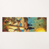 Tapis De Yoga Chats de champignons solidement à l'arrière (Devant (Horizontal))