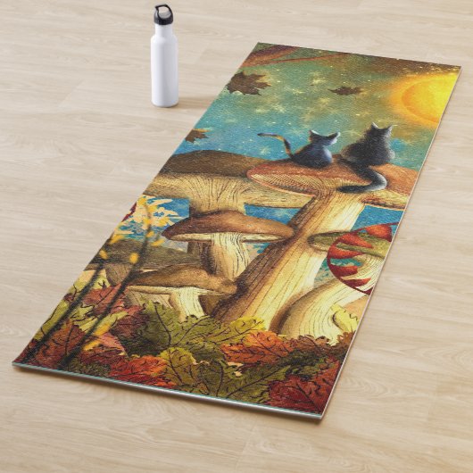 Tapis De Yoga Chats de champignons solidement à l'arrière (En situation)