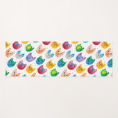 Tapis De Yoga Chats et amis d'aquarelle (Devant (Horizontal))