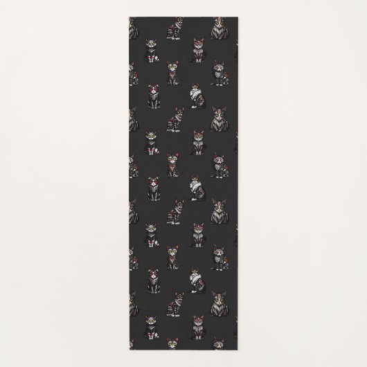 Tapis De Yoga Chats Goth (Devant)