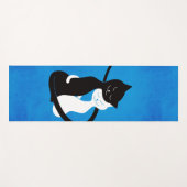Tapis De Yoga Chats mignons du bleu deux dans l'amour (Devant (Horizontal))
