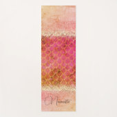 Tapis De Yoga Chaud rose brûlé ambre Parties scintillant des bal (Devant)