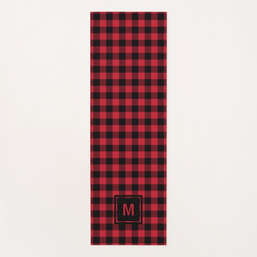 Tapis De Yoga Checkerboard Masculine Plaid Pattern Monogram (Devant)