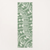 Tapis De Yoga Chèques déformées en vert (Devant)