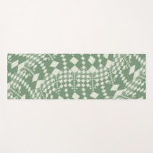 Tapis De Yoga Chèques déformées en vert (Devant (Horizontal))