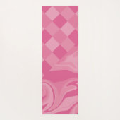 Tapis De Yoga Chèques et persiennes - Rose (Dos)