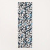 Tapis De Yoga Cherry blossom in white and blue (Devant)