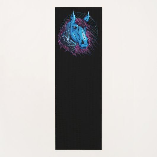 Tapis De Yoga Cheval de style cool des années 80 (Devant)