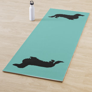 Tapis De Yoga Cheveux longs Dachshund - Silhouette 1