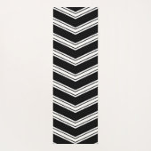 Tapis De Yoga Chevrons Bleus Et Blancs (Dos)