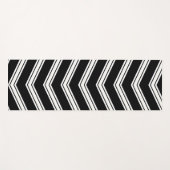 Tapis De Yoga Chevrons Bleus Et Blancs (Devant (Horizontal))