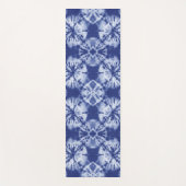 Tapis De Yoga Chibori Indigo Blue Tie Dye Abstrait (Devant)