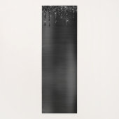 Tapis De Yoga Chic Black Driving Parties scintillant Monogramme (Dos)