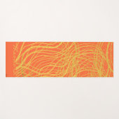 Tapis De Yoga Chic Gold Orange Abstrait (Devant (Horizontal))