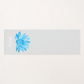 Tapis De Yoga chic lotus baby blue personalized script (Devant (Horizontal))