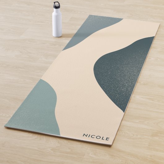 Tapis De Yoga Chic moderne Abstrait Bleu Toné Yoga Mat (En situation)