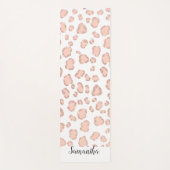 Tapis De Yoga Chic rose gold glitter blush pink leopard (Devant)