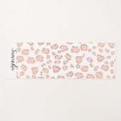 Tapis De Yoga Chic rose gold glitter blush pink leopard (Devant (Horizontal))