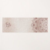 Tapis De Yoga Chic Rose Gold Mandala Om Personal (Devant (Horizontal))