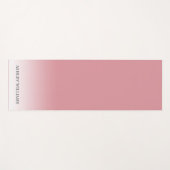 Tapis De Yoga Chic Script Monogramme Dusty Rose rose Ombre (Devant (Horizontal))