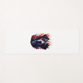 Tapis De Yoga Chien et fleurs (Devant (Horizontal))