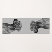 Tapis De Yoga Chien géométrique gris (Devant (Horizontal))