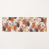 Tapis De Yoga Chien mignon Chien Chiot chien patte animal de com (Devant (Horizontal))