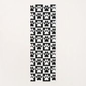 Tapis De Yoga Chien Noir Et Blanc En Carré (Devant)
