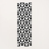 Tapis De Yoga Chien Noir Et Blanc En Carré (Dos)