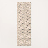 Tapis De Yoga Chinoiserie oiseaux et feuillage rose vif (Devant)