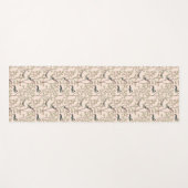 Tapis De Yoga Chinoiserie oiseaux et feuillage rose vif (Devant (Horizontal))