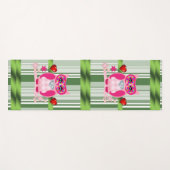 Tapis De Yoga Chouette de chat Yoga (Devant (Horizontal))