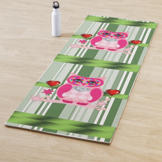 Tapis De Yoga Chouette de chat Yoga (En situation)