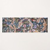 Tapis De Yoga Chouette et fleurs, William Morris (Devant (Horizontal))