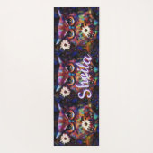 Tapis De Yoga Chouette florale impressionniste de Whimsical Pers (Dos)